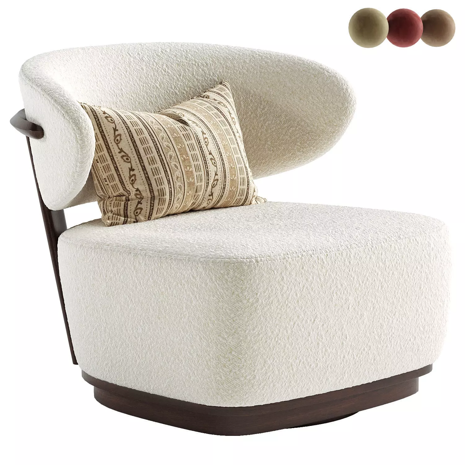Tamarindo Swivel Armchair 3D model