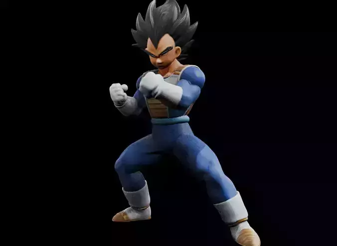 Vegeta Super Saiyan STL Statue Dragon Ball Anime 3D Print