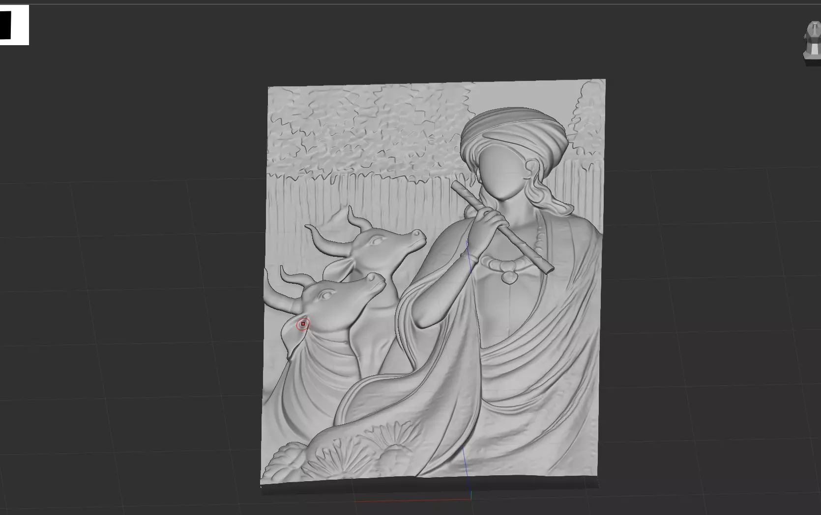 Lord Krishna CNC 3D print model