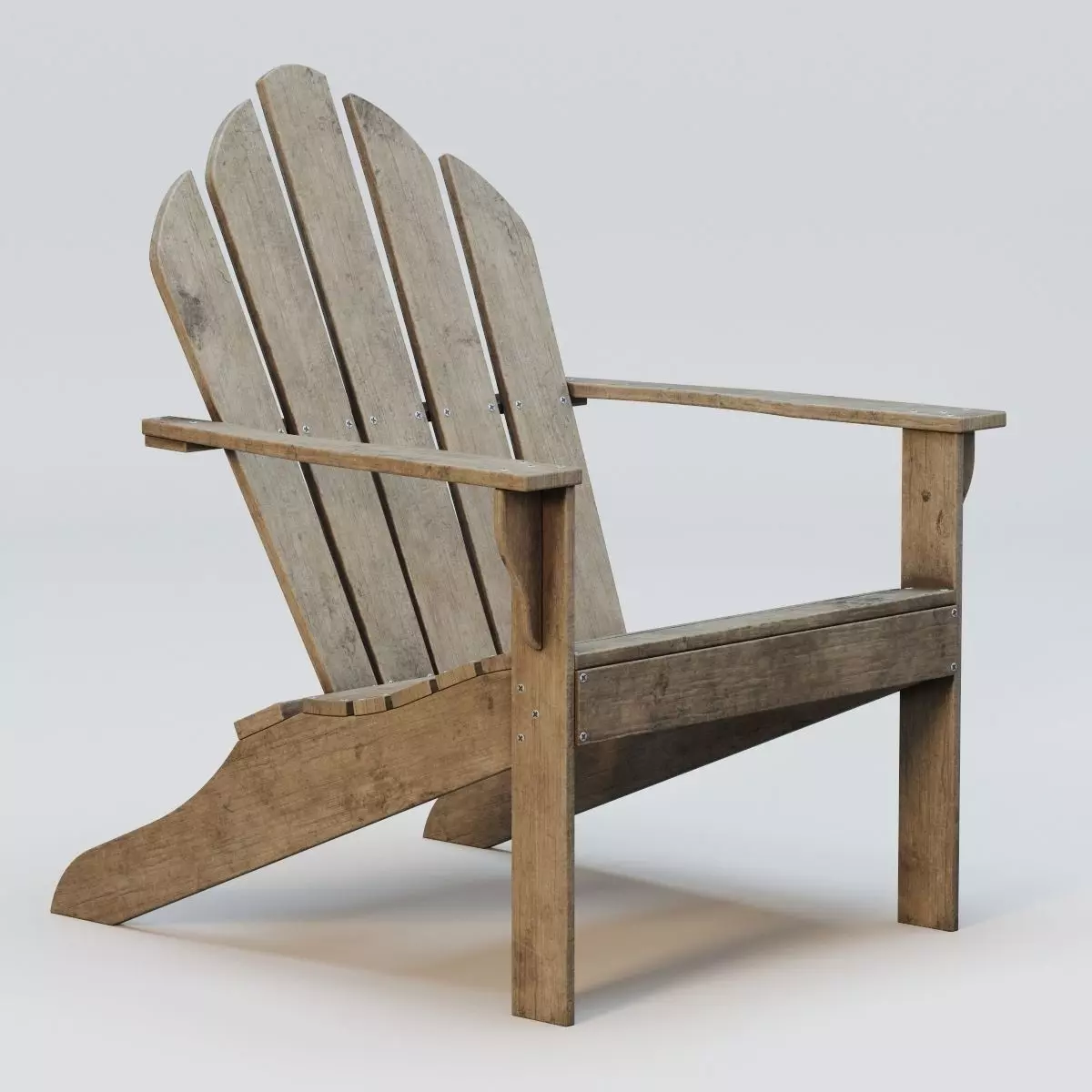 Adirondack chair Low-poly 3D model