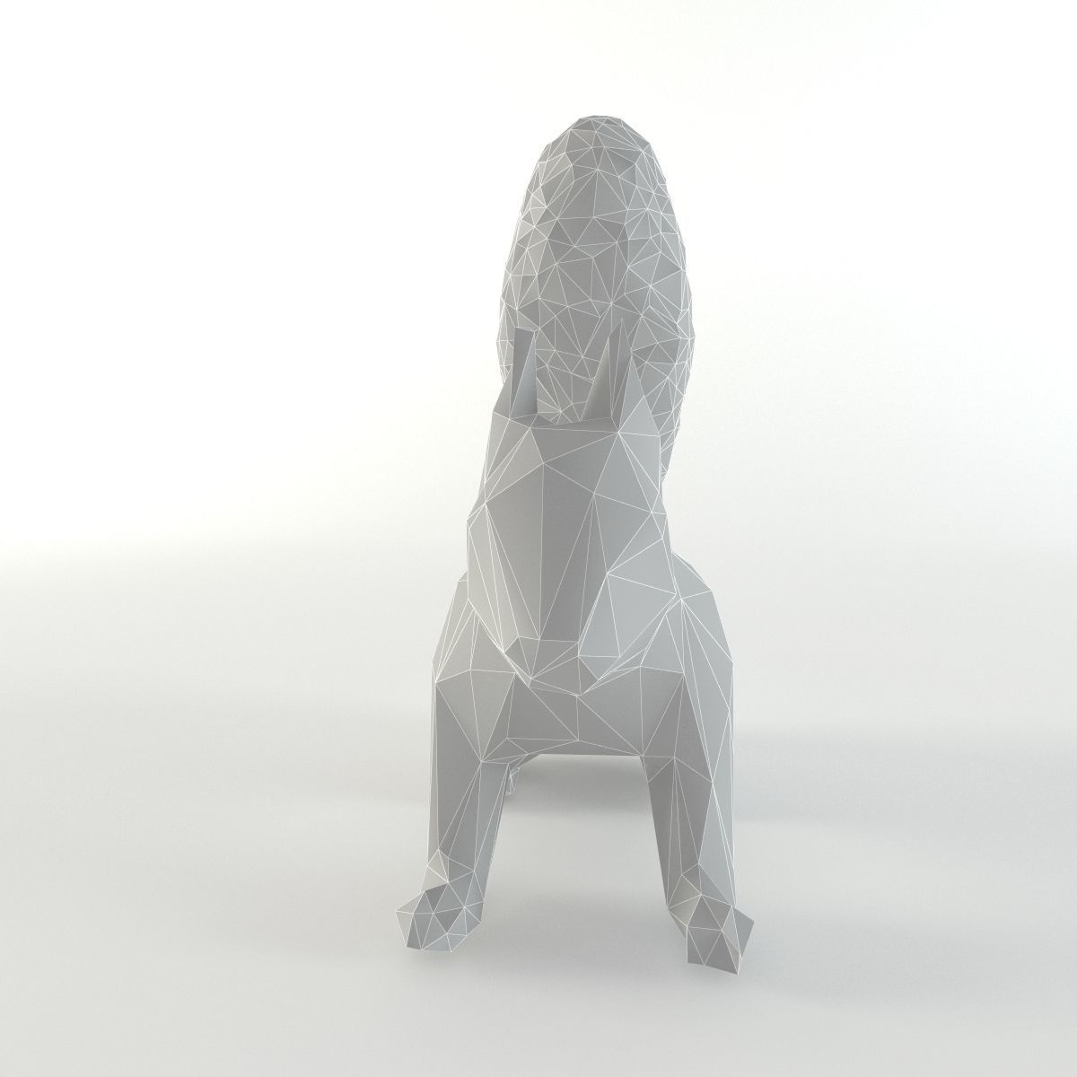 Squirrel Lowpoly Chipmunk Rodent Mammal Animal Low Poly  3D model_2