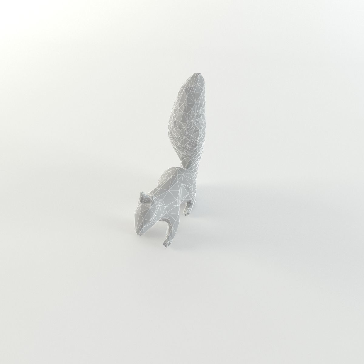 Squirrel Lowpoly Chipmunk Rodent Mammal Animal Low Poly  3D model_3
