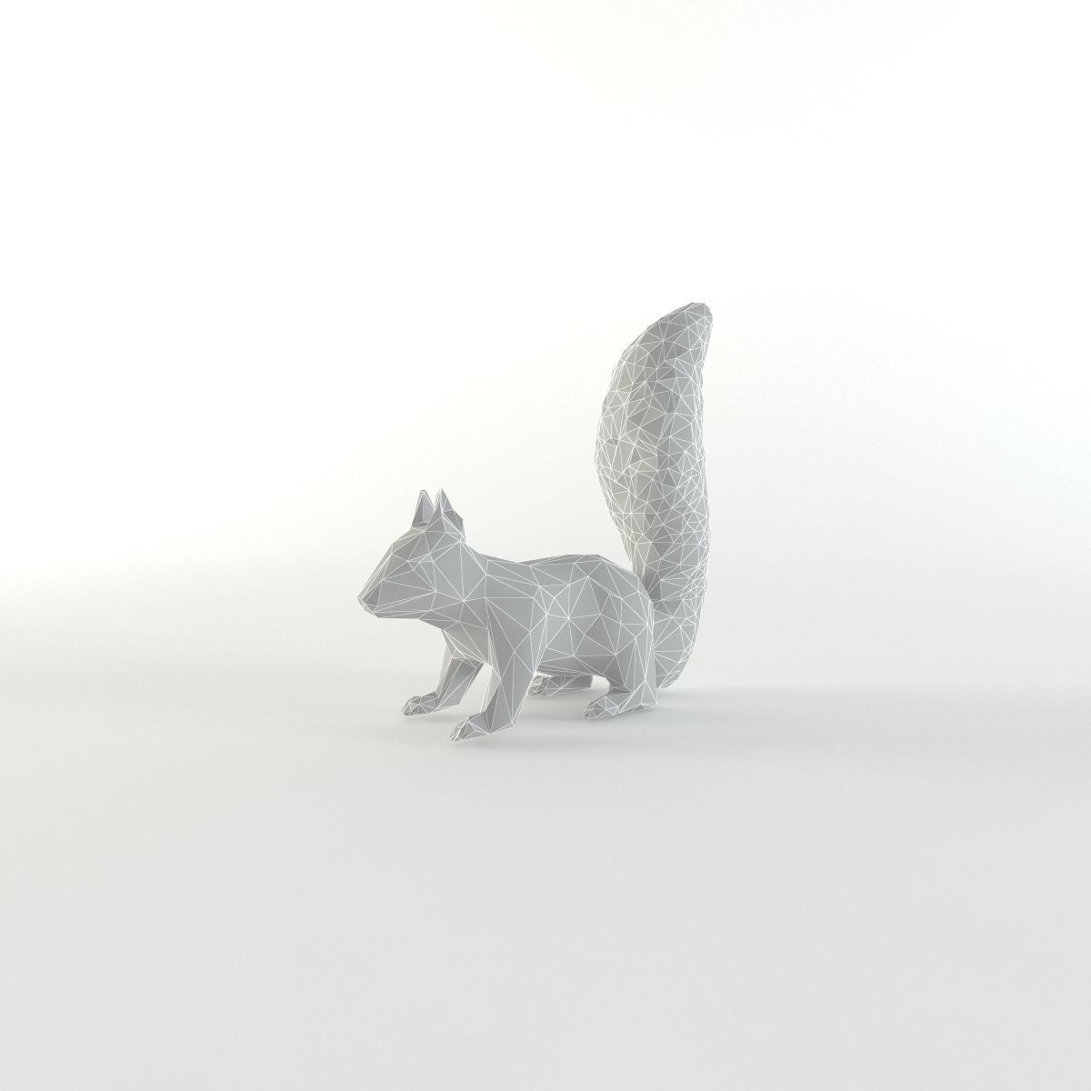Squirrel Lowpoly Chipmunk Rodent Mammal Animal Low Poly  3D model_5