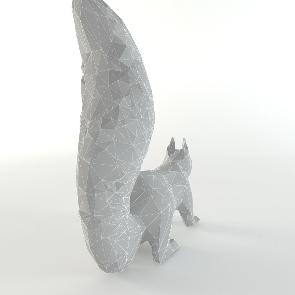 Squirrel Lowpoly Chipmunk Rodent Mammal Animal Low Poly  3D model_4
