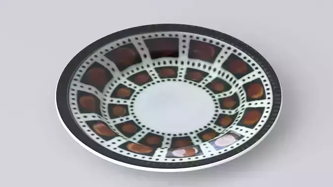 Antique and vintage plate v2 3D model 3