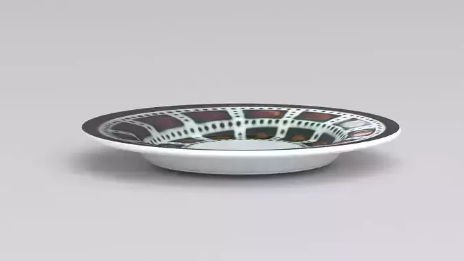 Antique and vintage plate v2 3D model 5