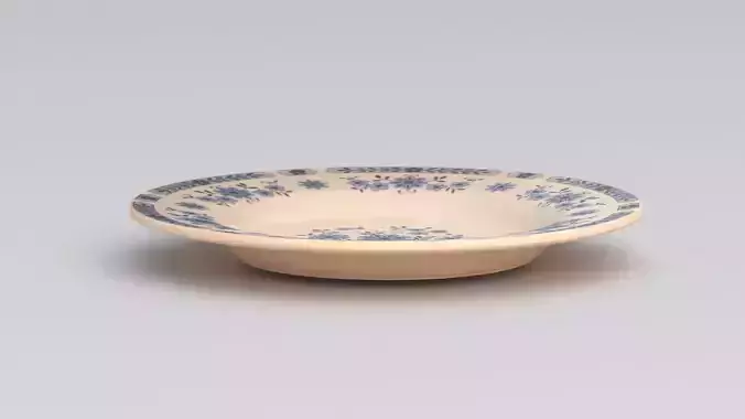 Antique and vintage plate v10 3D model 5