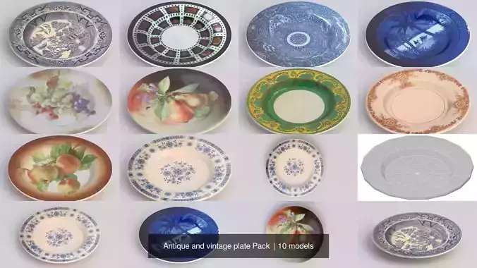 Antique and vintage plate Pack 2