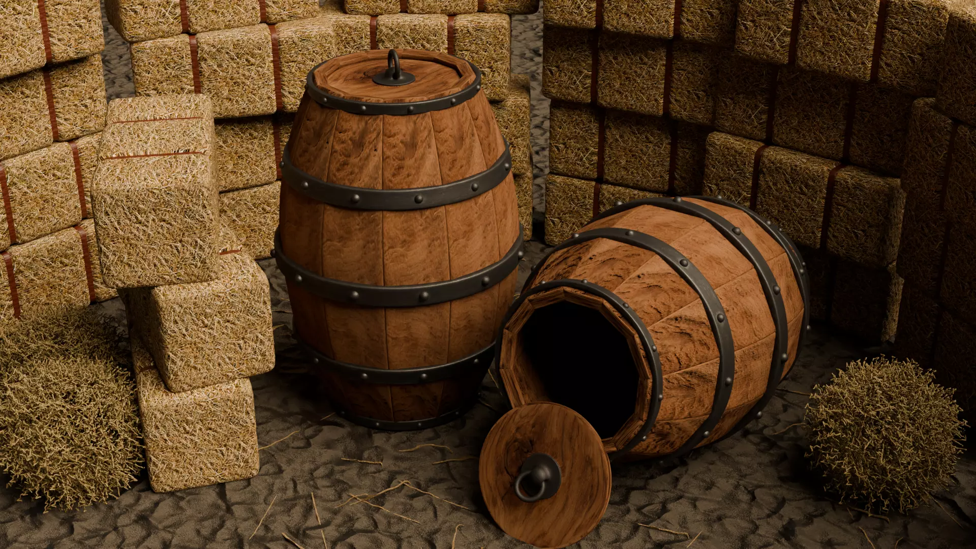 Medieval Rural Asset Pack Rigged PBR Geometry Nodes 3D model