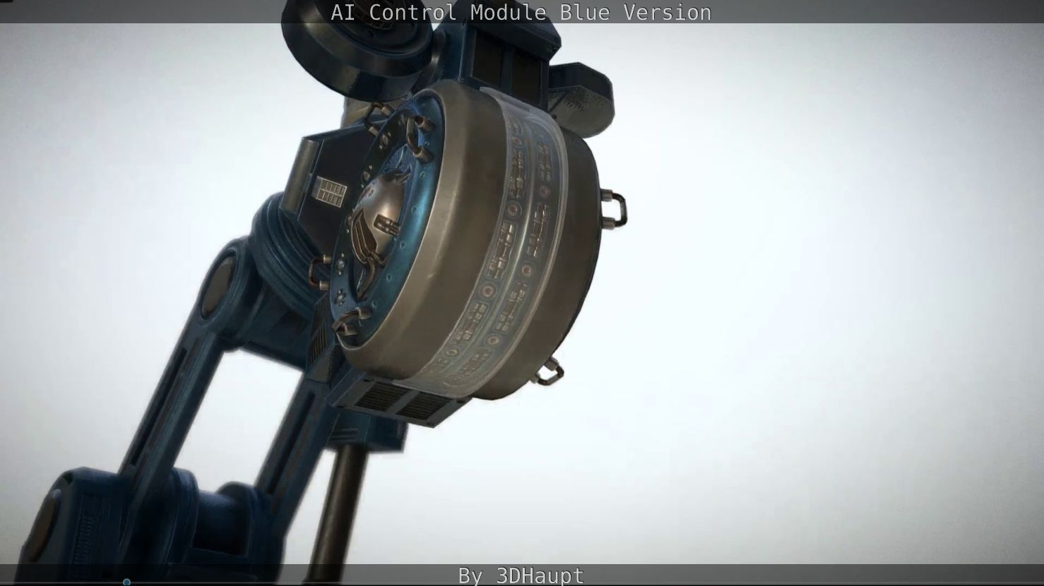 AI Control Module Blue Version Low-poly 3D model_89