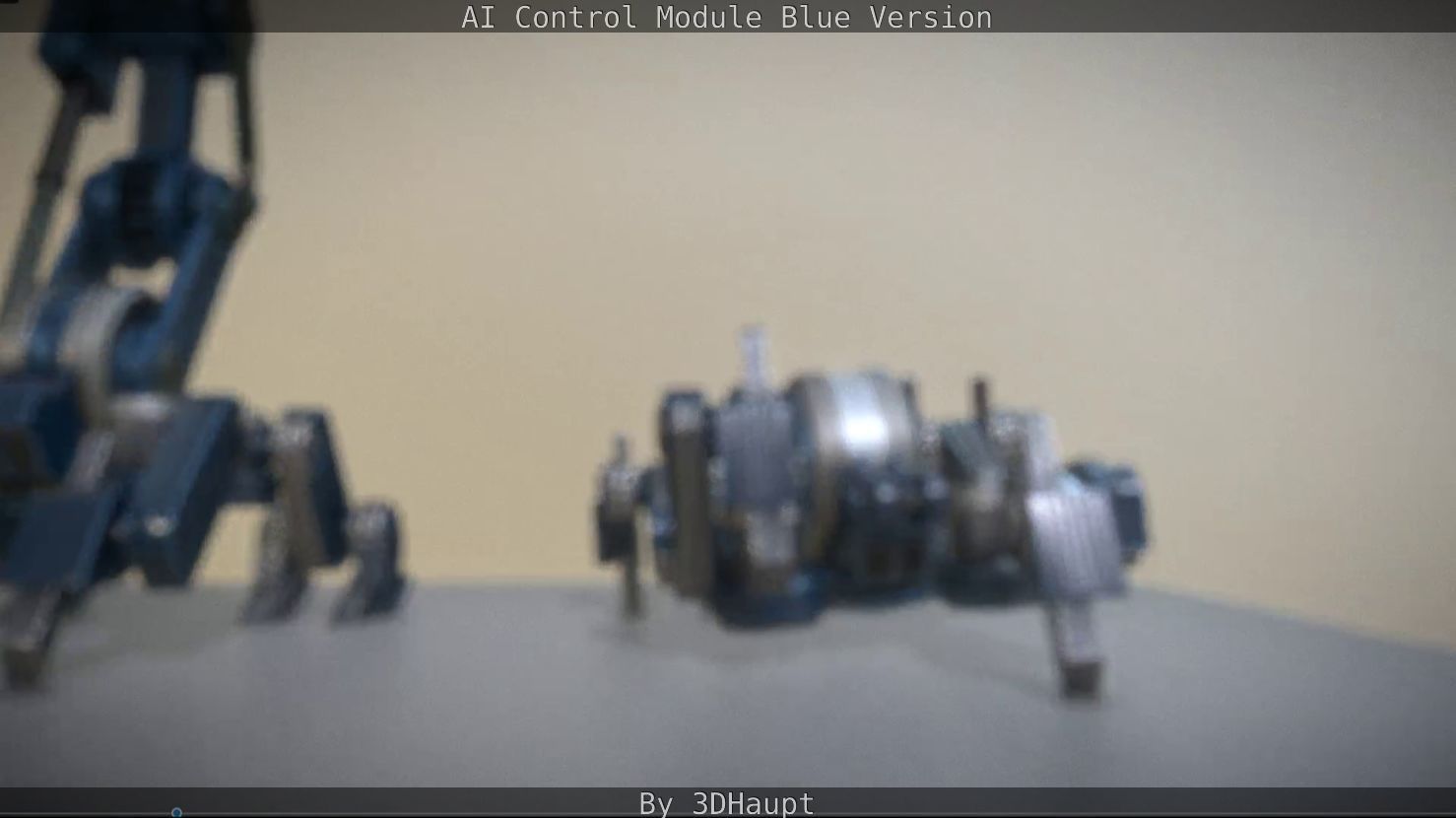 AI Control Module Blue Version Low-poly 3D model_75