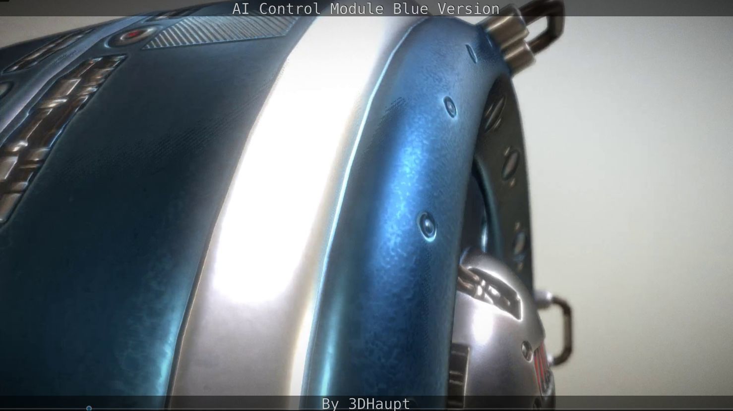 AI Control Module Blue Version Low-poly 3D model_26