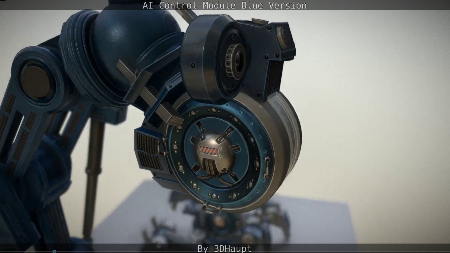 AI Control Module Blue Version Low-poly 3D model_88