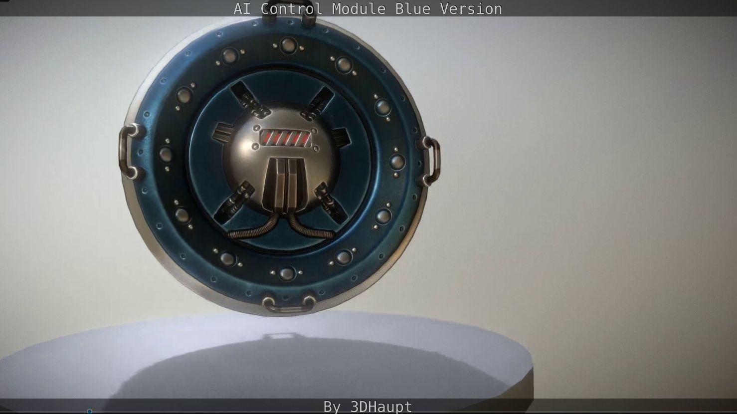 AI Control Module Blue Version Low-poly 3D model_67