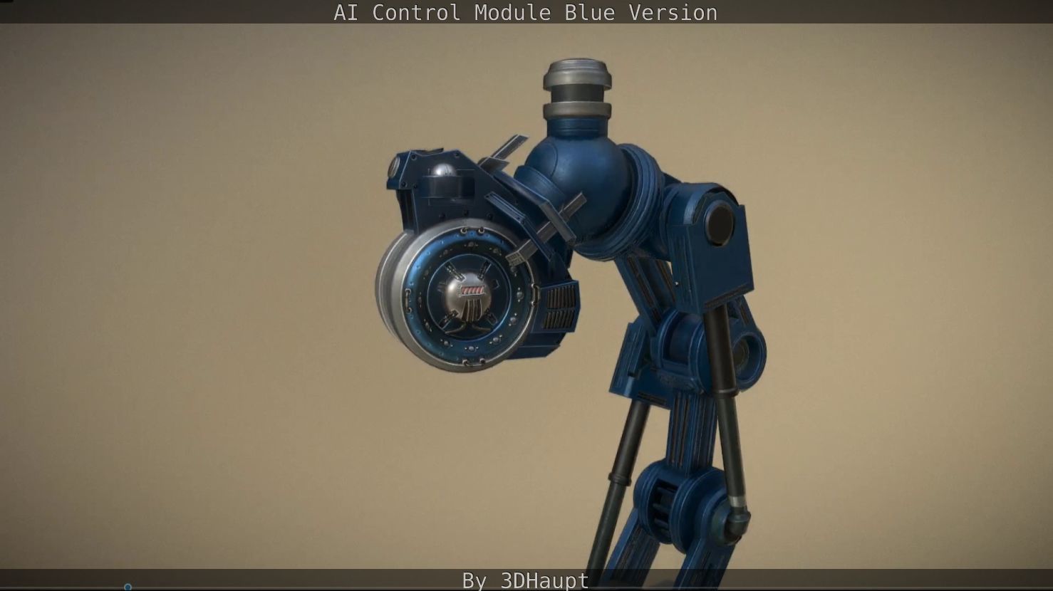 AI Control Module Blue Version Low-poly 3D model_103
