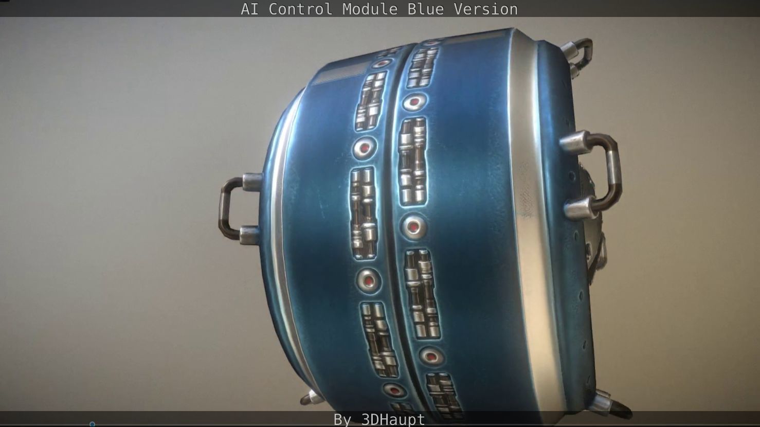 AI Control Module Blue Version Low-poly 3D model_18