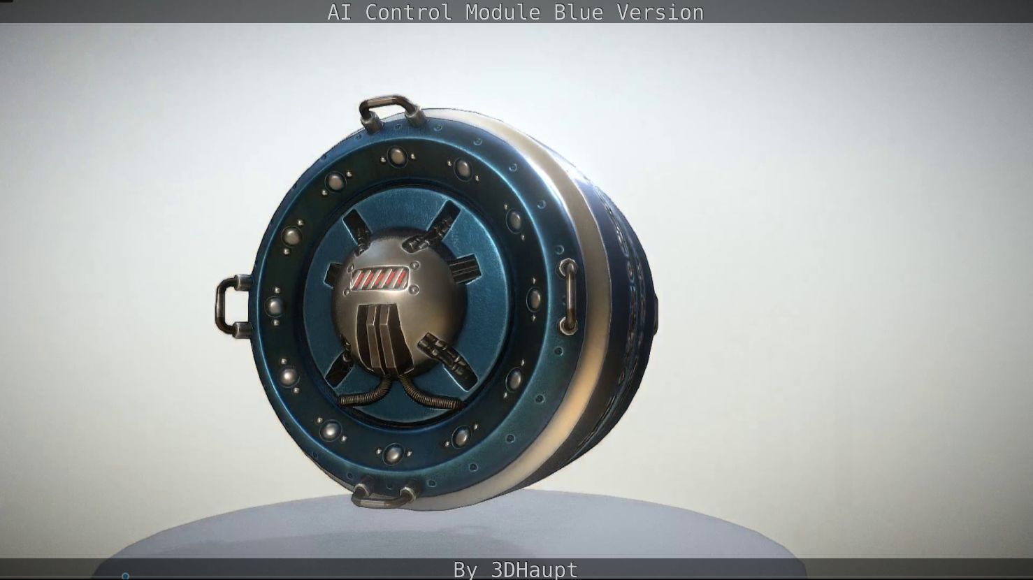 AI Control Module Blue Version Low-poly 3D model_70