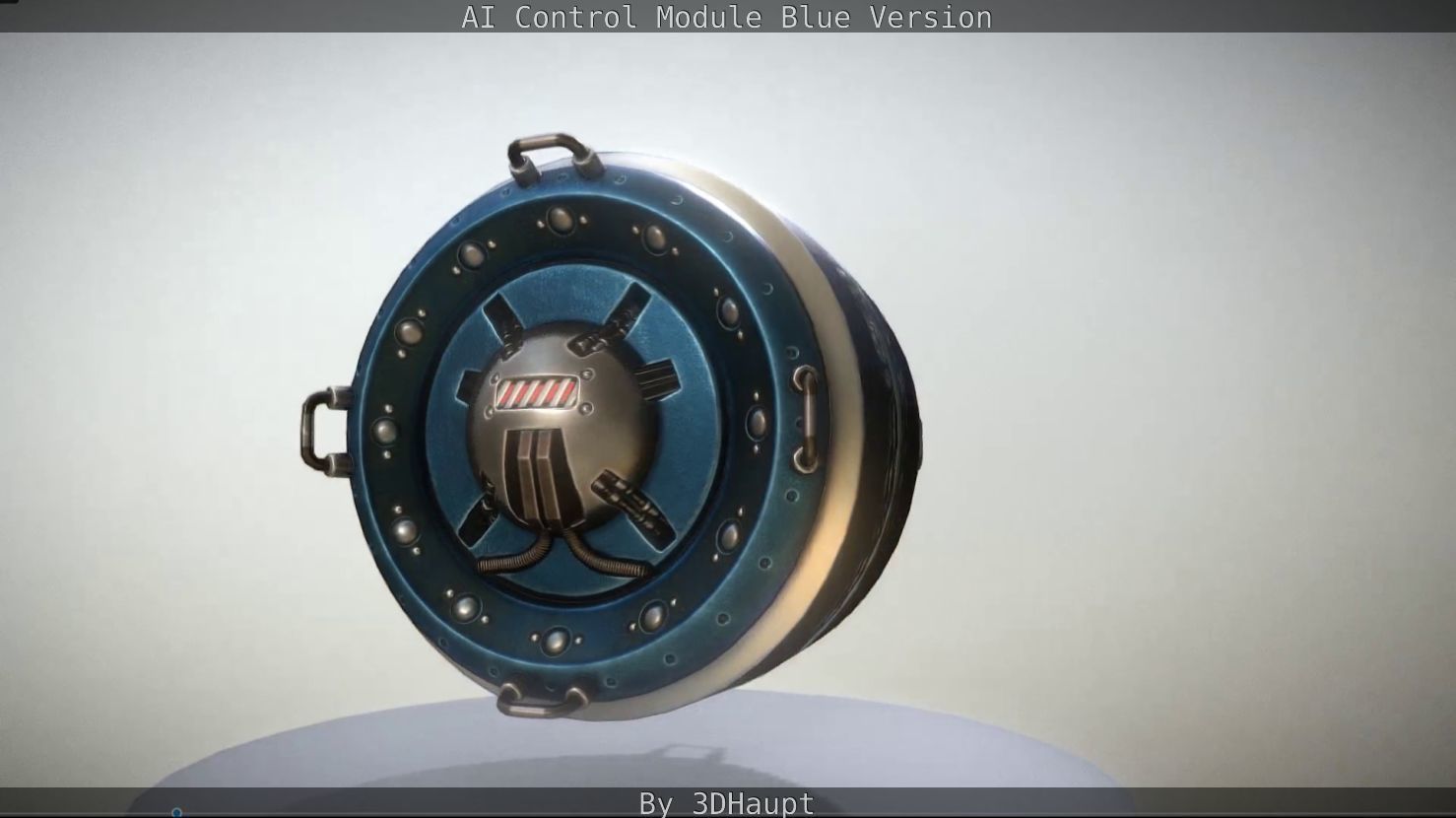 AI Control Module Blue Version Low-poly 3D model_68