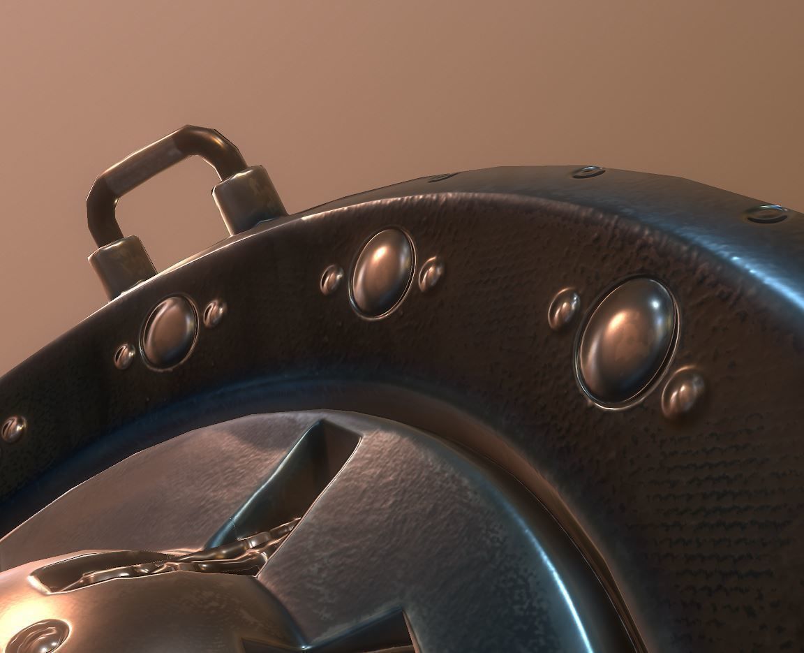 AI Control Module Blue Version Low-poly 3D model_6