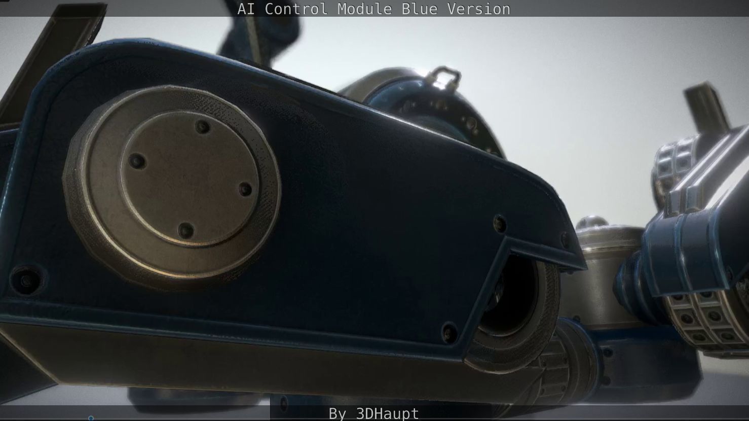 AI Control Module Blue Version Low-poly 3D model_82