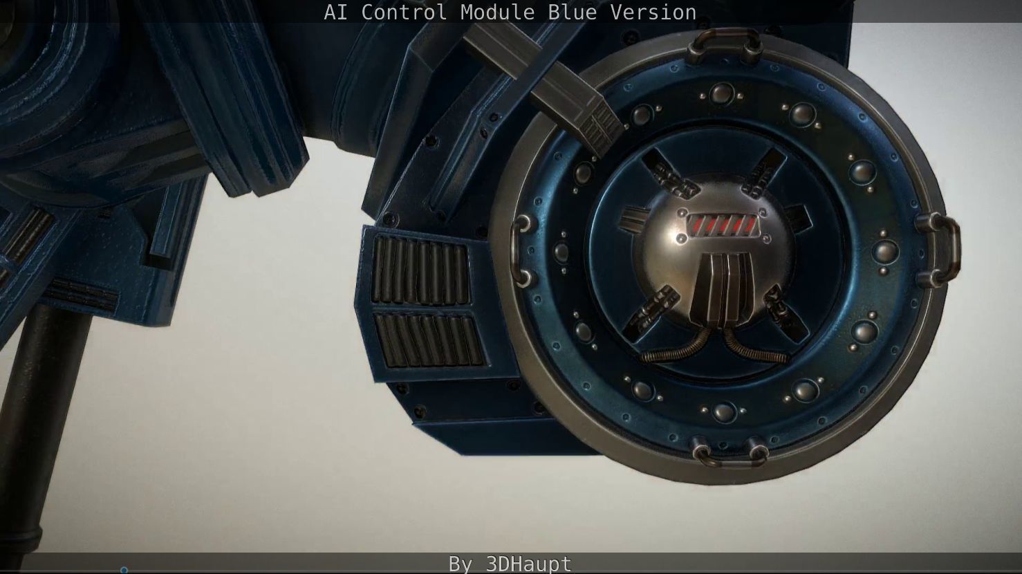AI Control Module Blue Version Low-poly 3D model_101