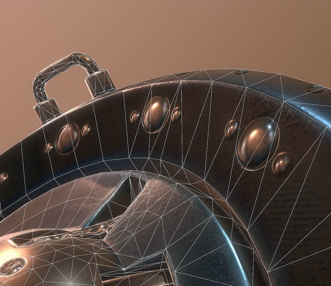 AI Control Module Blue Version Low-poly 3D model_7