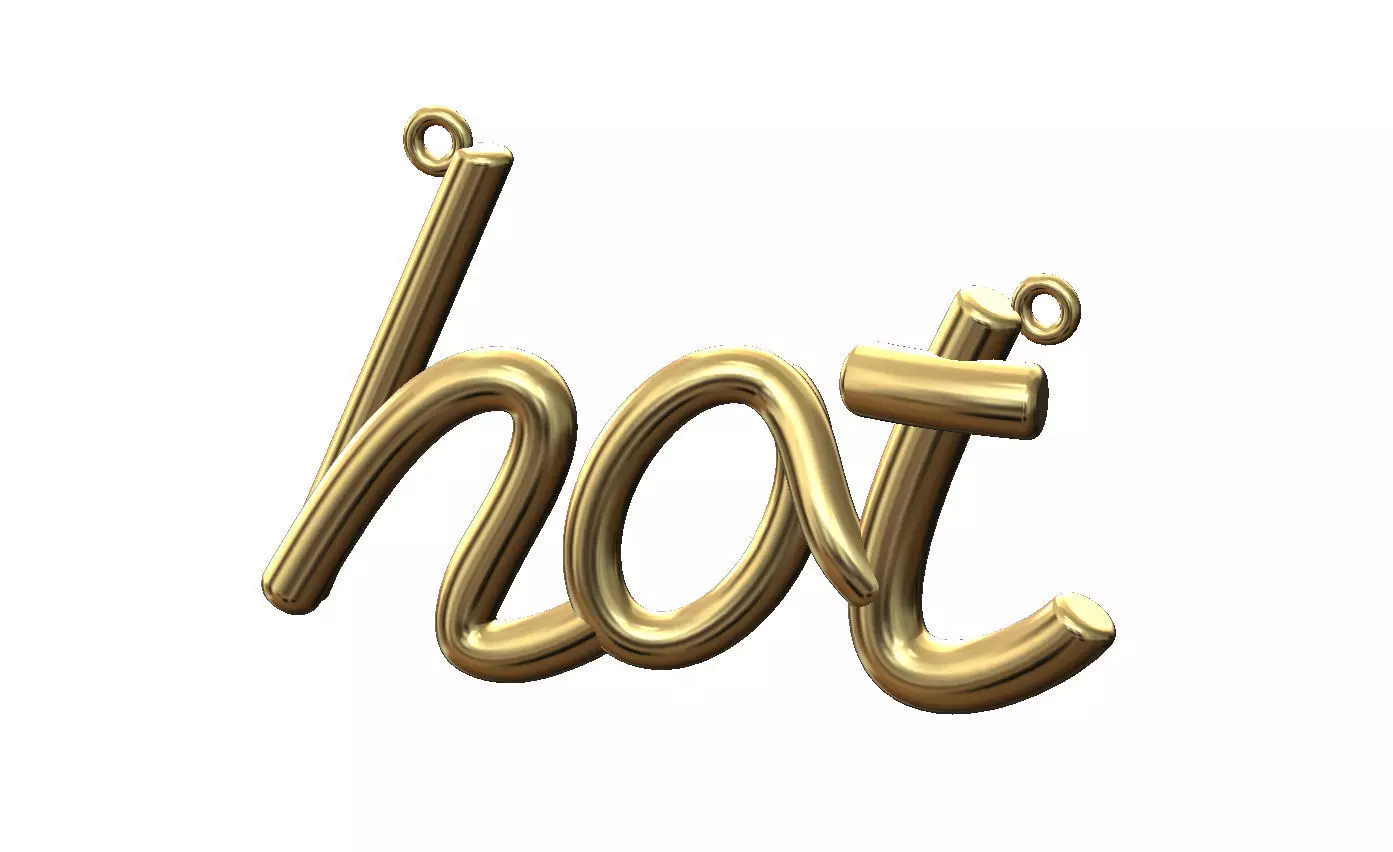 Hot name 3d letters wire pendant and charm 3D print model