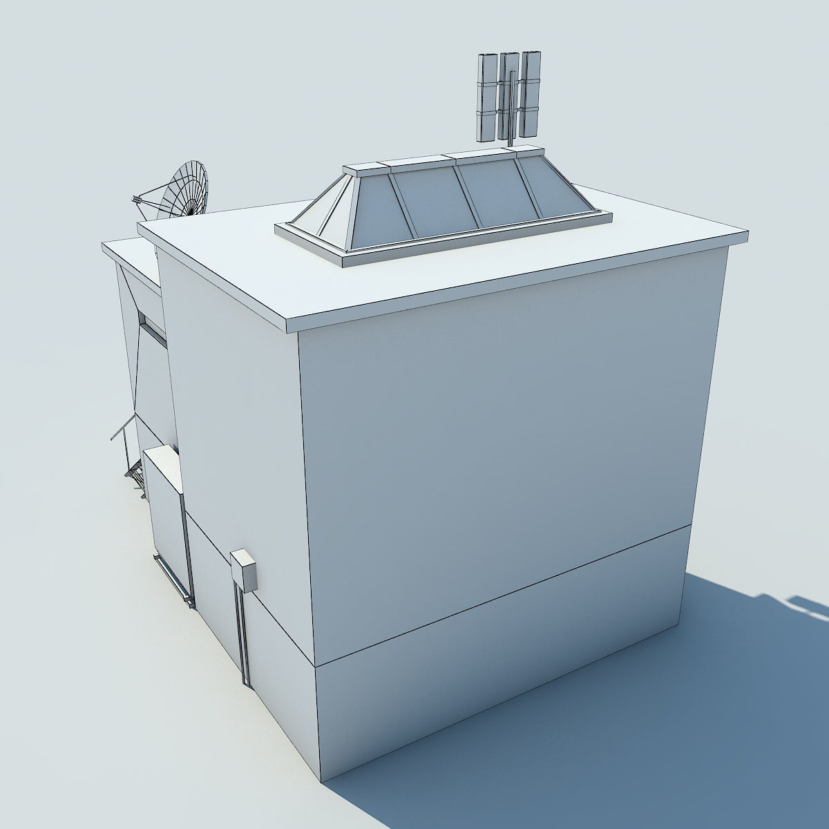 NYC Rooftop  Low-poly 3D model_36