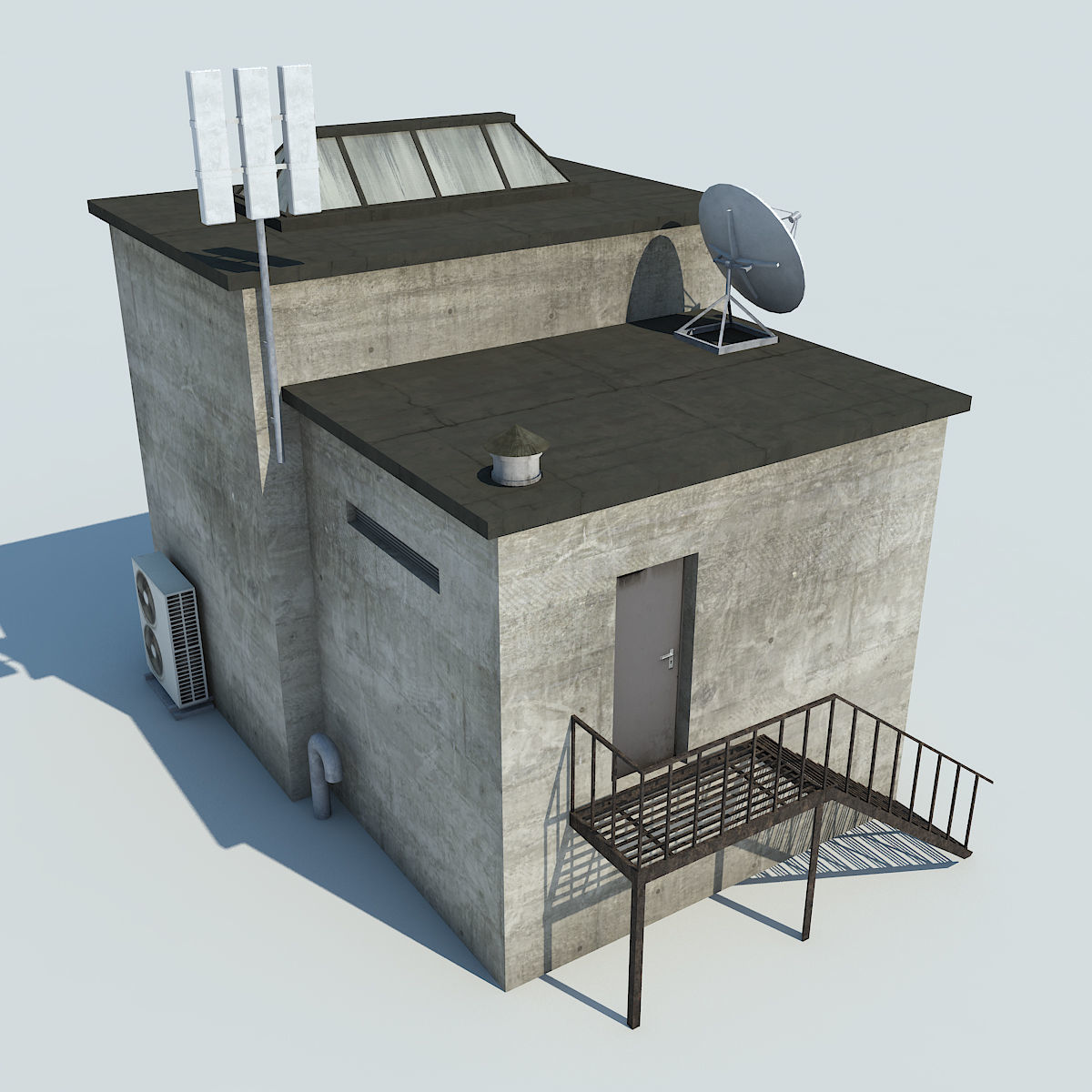 NYC Rooftop  Low-poly 3D model_13