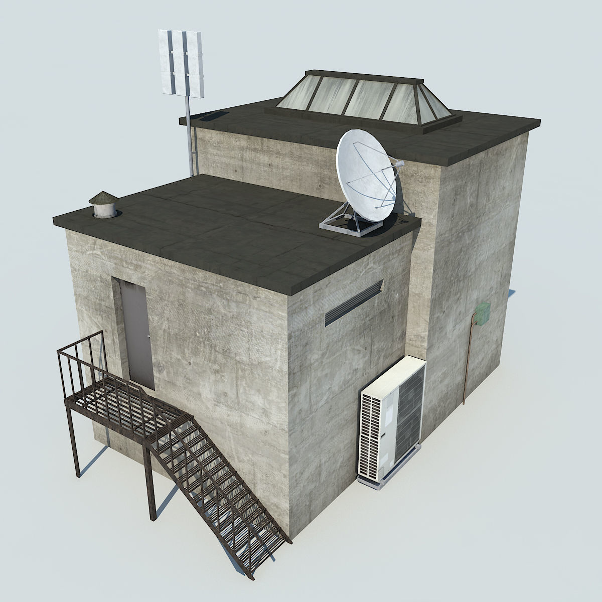 NYC Rooftop  Low-poly 3D model_16