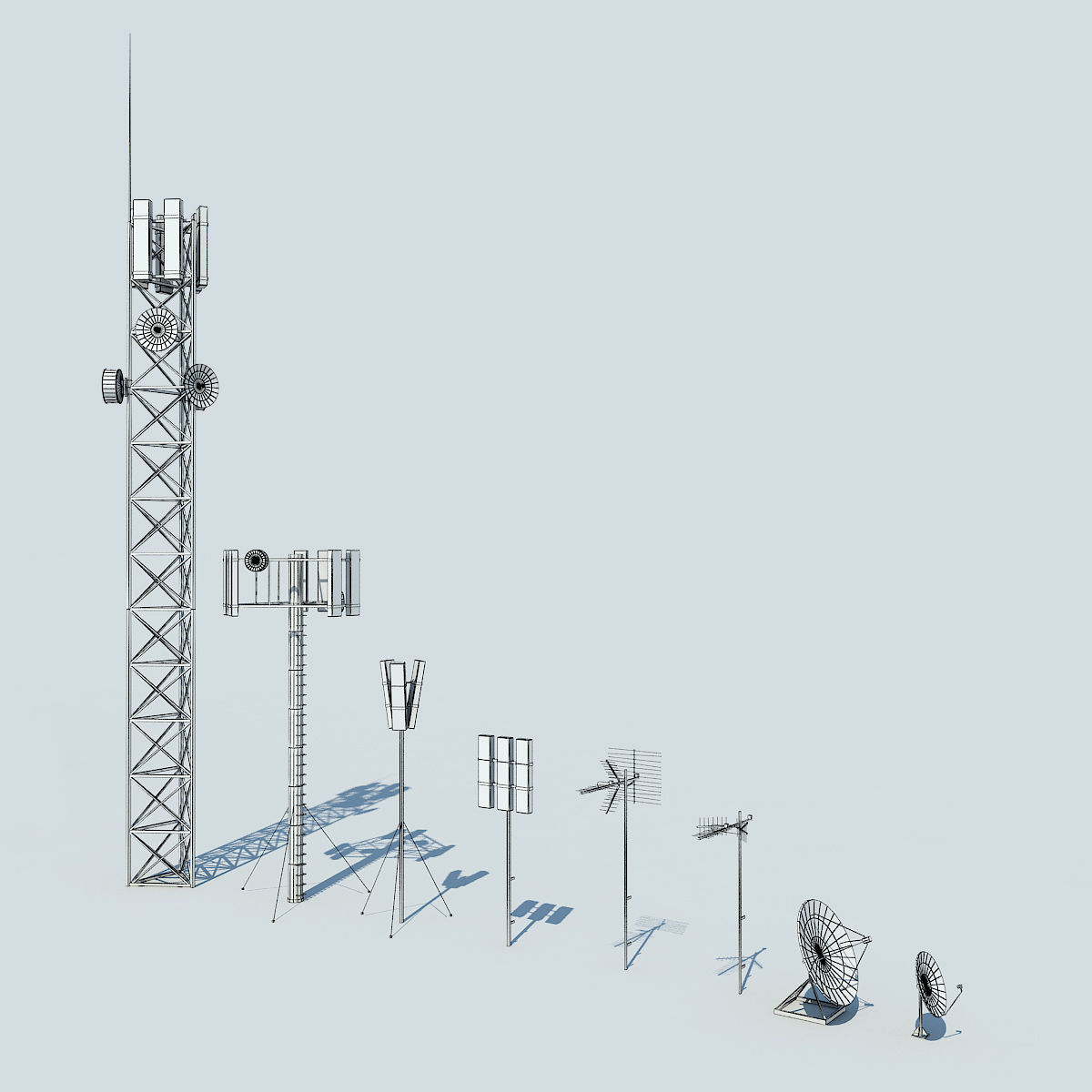 NYC Rooftop  Low-poly 3D model_25