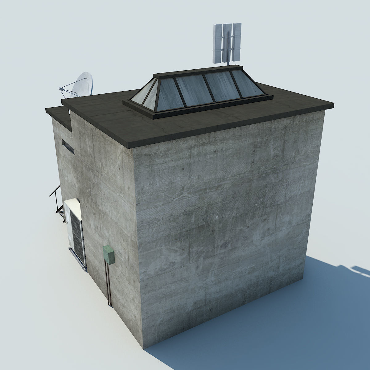 NYC Rooftop  Low-poly 3D model_14