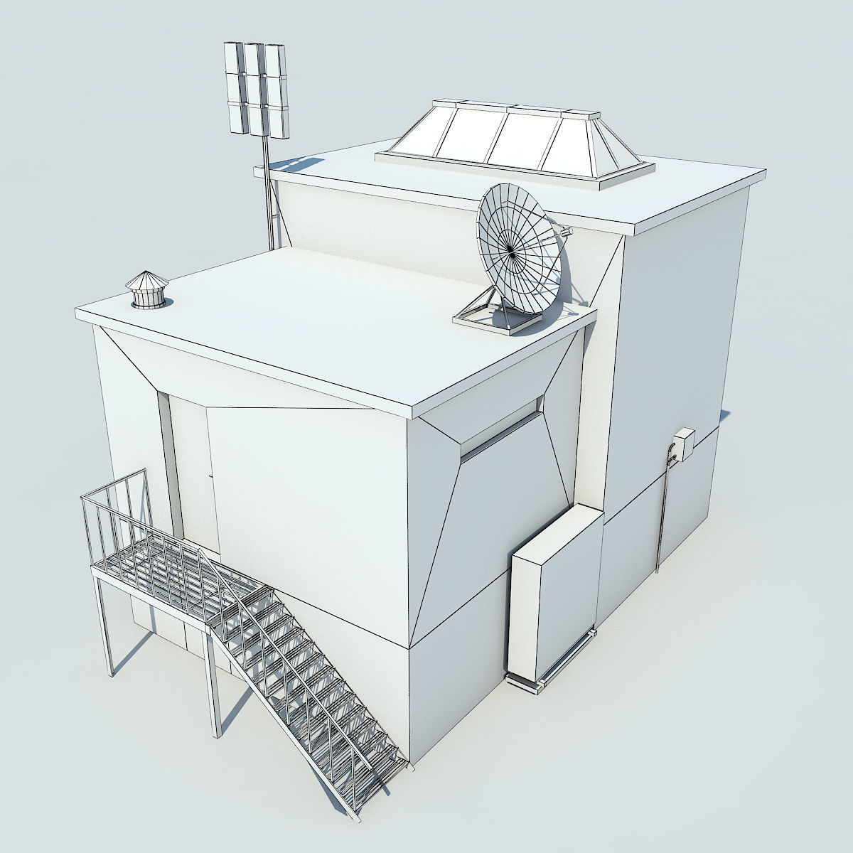 NYC Rooftop  Low-poly 3D model_34