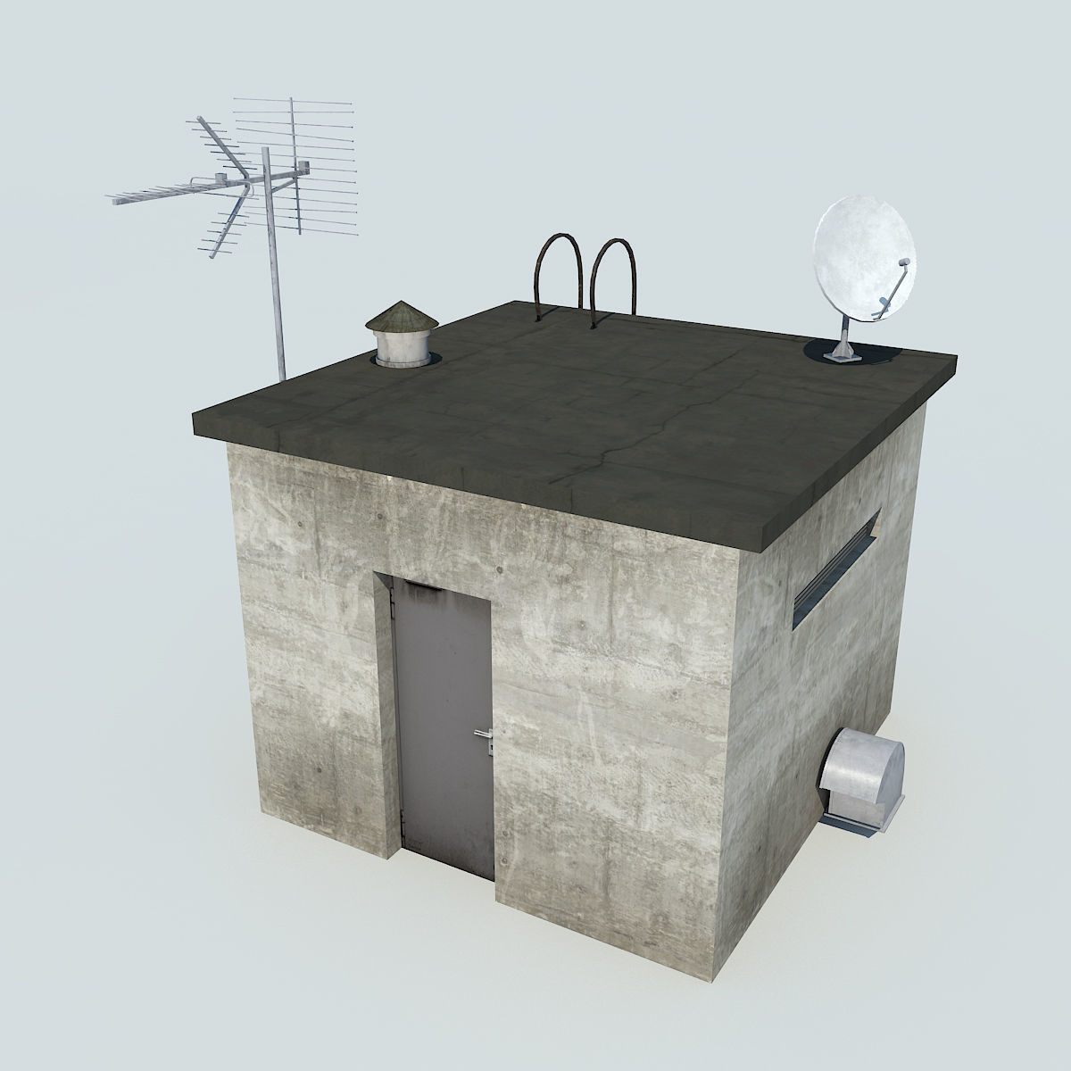 NYC Rooftop  Low-poly 3D model_15