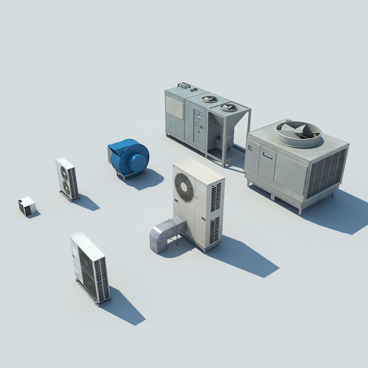 NYC Rooftop  Low-poly 3D model_10