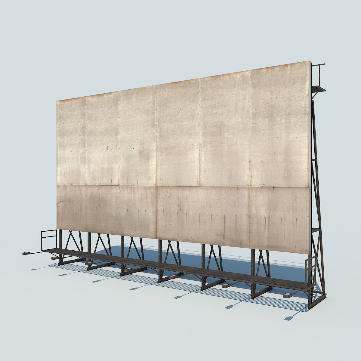 NYC Rooftop  Low-poly 3D model_7