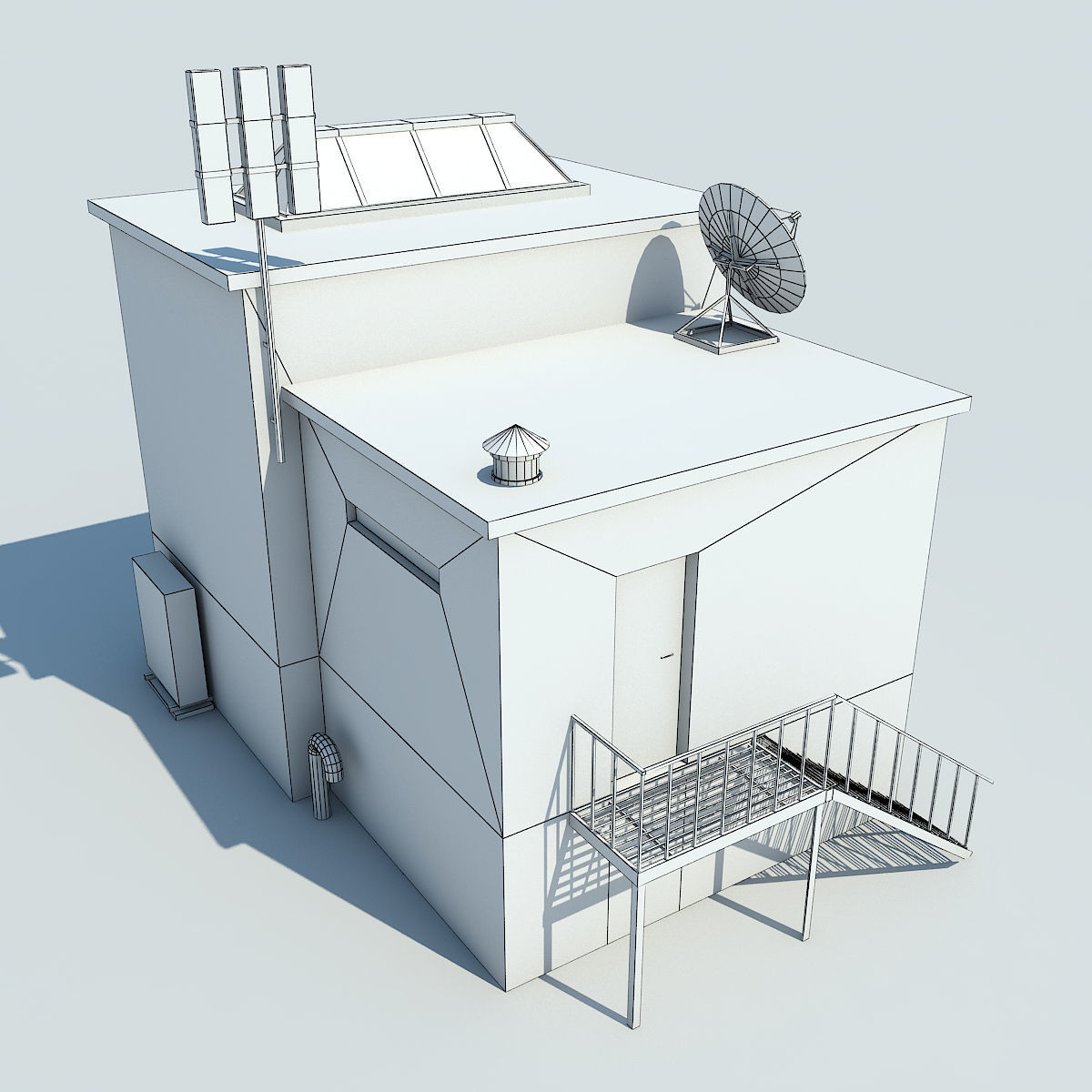 NYC Rooftop  Low-poly 3D model_37