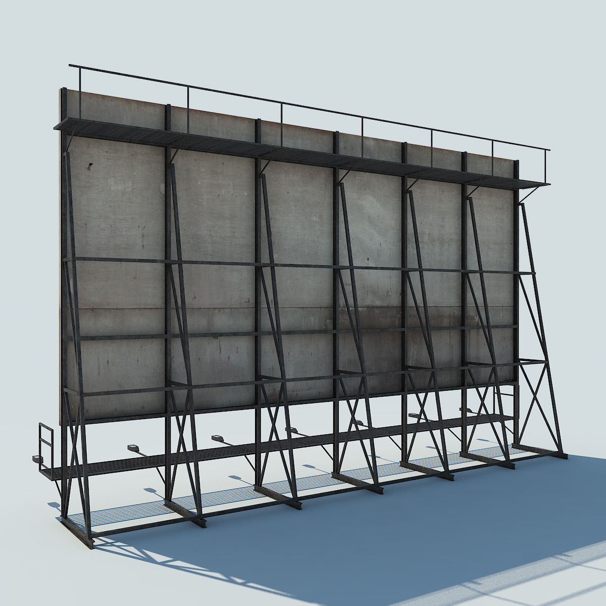 NYC Rooftop  Low-poly 3D model_8