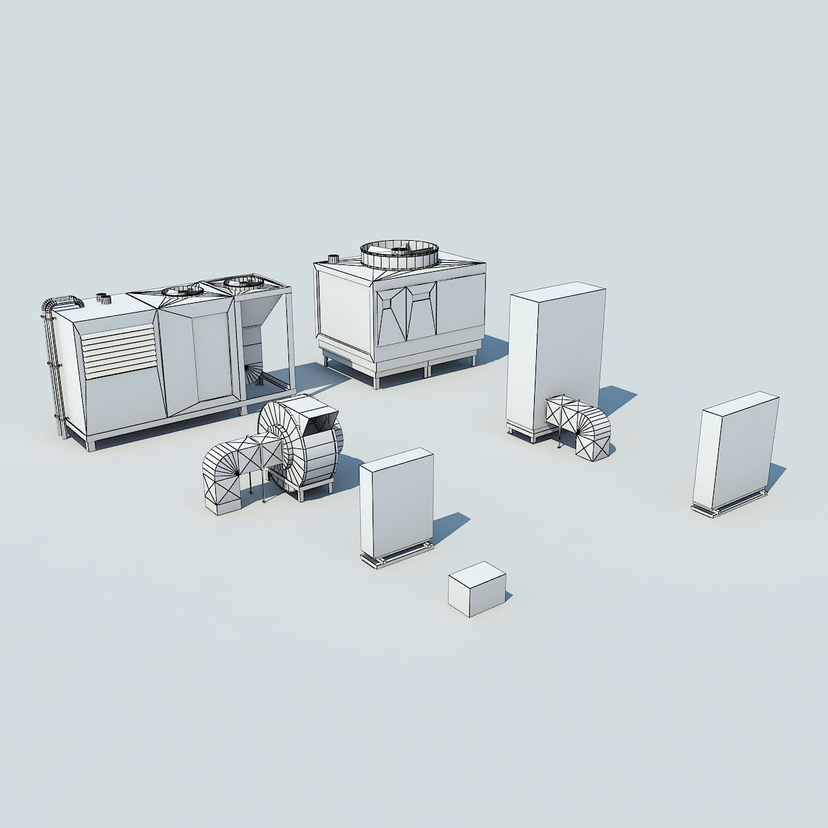 NYC Rooftop  Low-poly 3D model_31