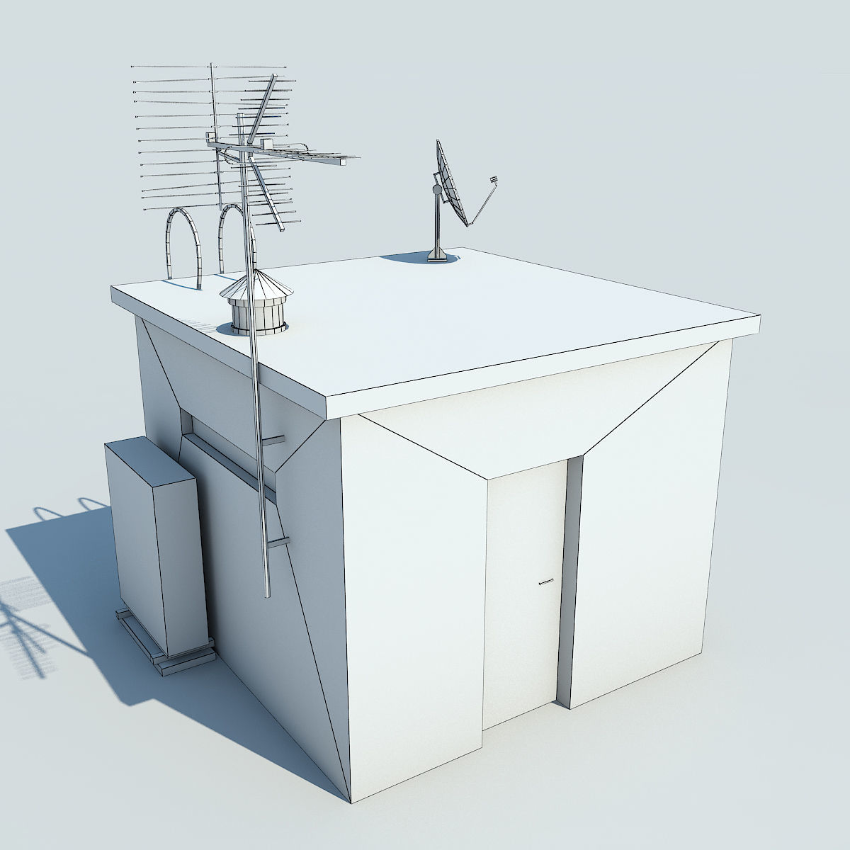 NYC Rooftop  Low-poly 3D model_39