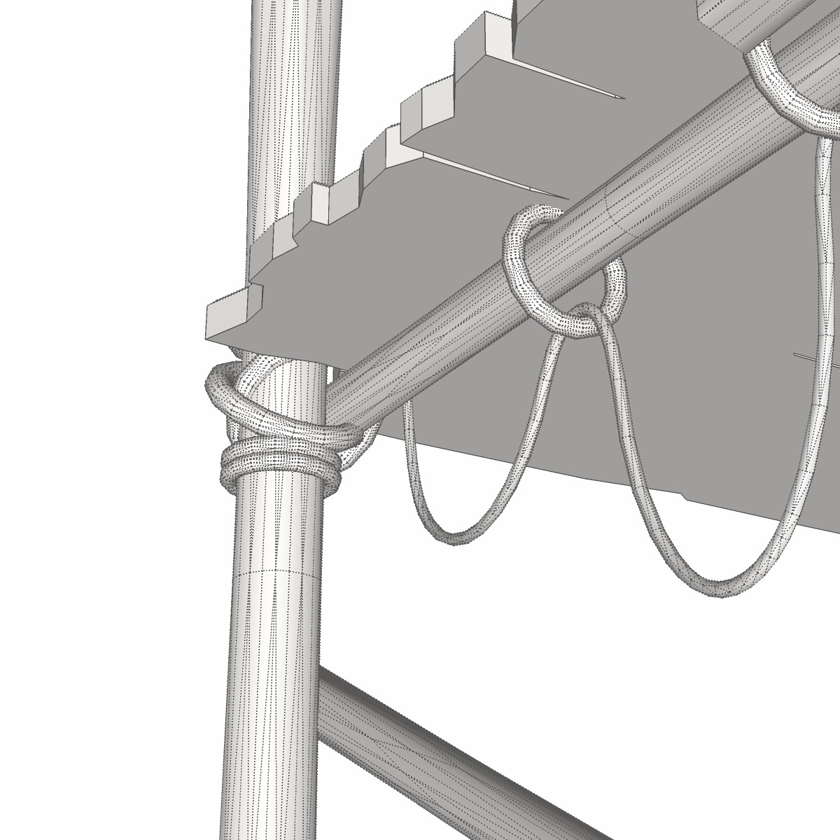 Old wooden bridge 3D model_10