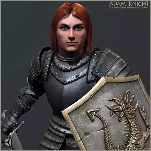 Adam Knight Low-poly 3D model
