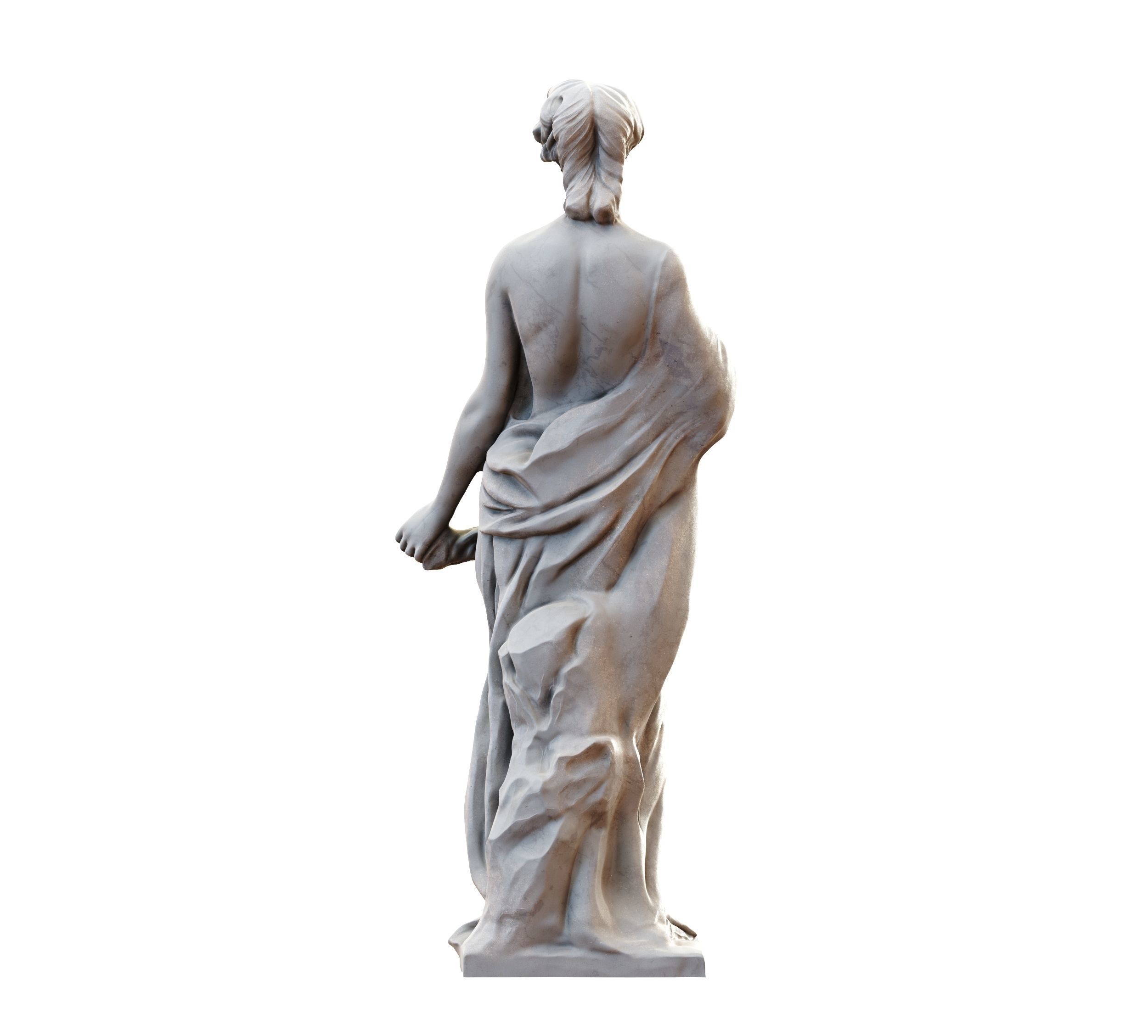 Woman Sculpture Low-poly 3D model_2