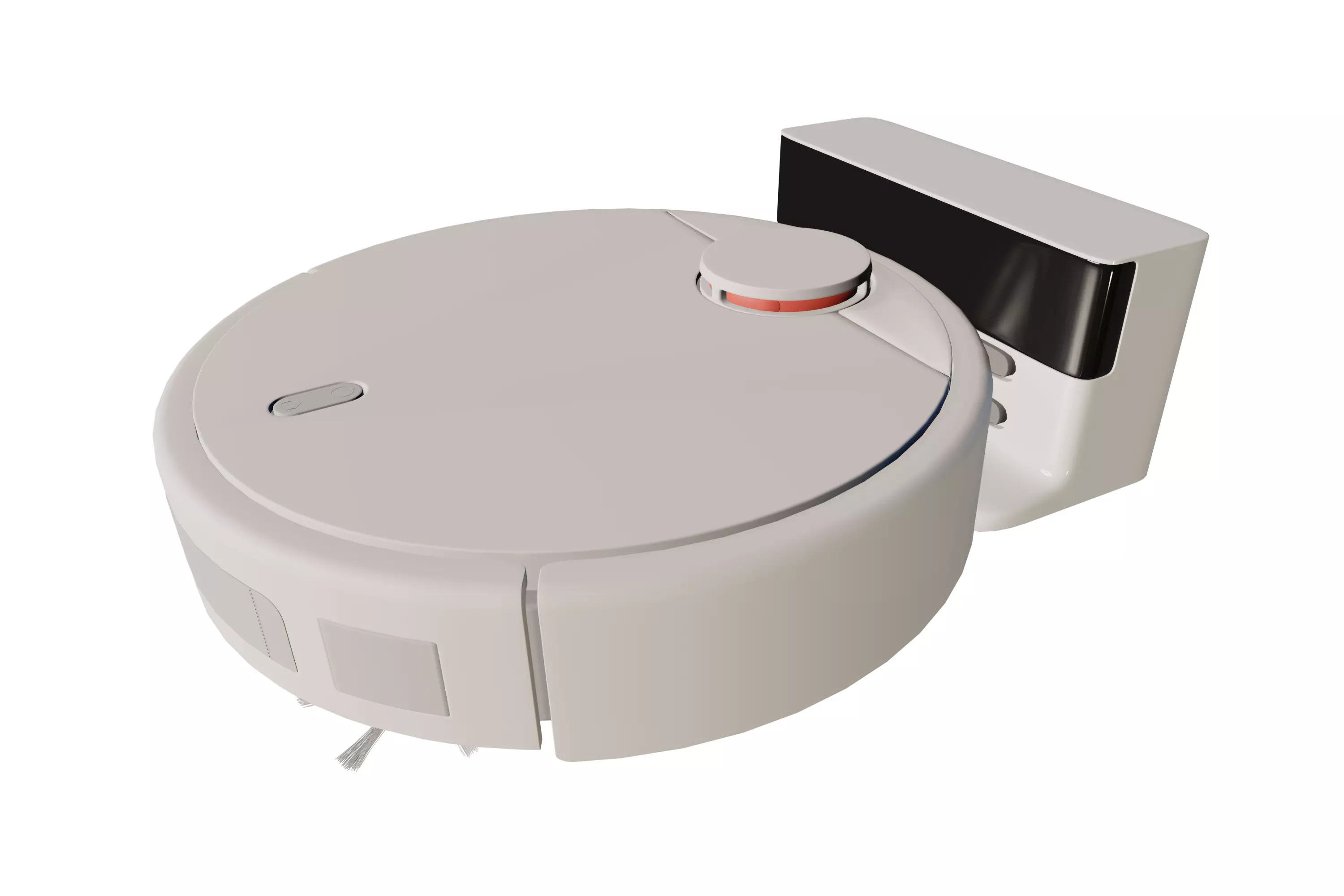 Modern Smart Robot Vacuum Cleaner with Charging Dock 3D model