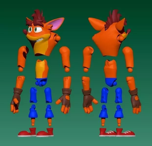 Crash Bandicoot - Articulado 3D print model