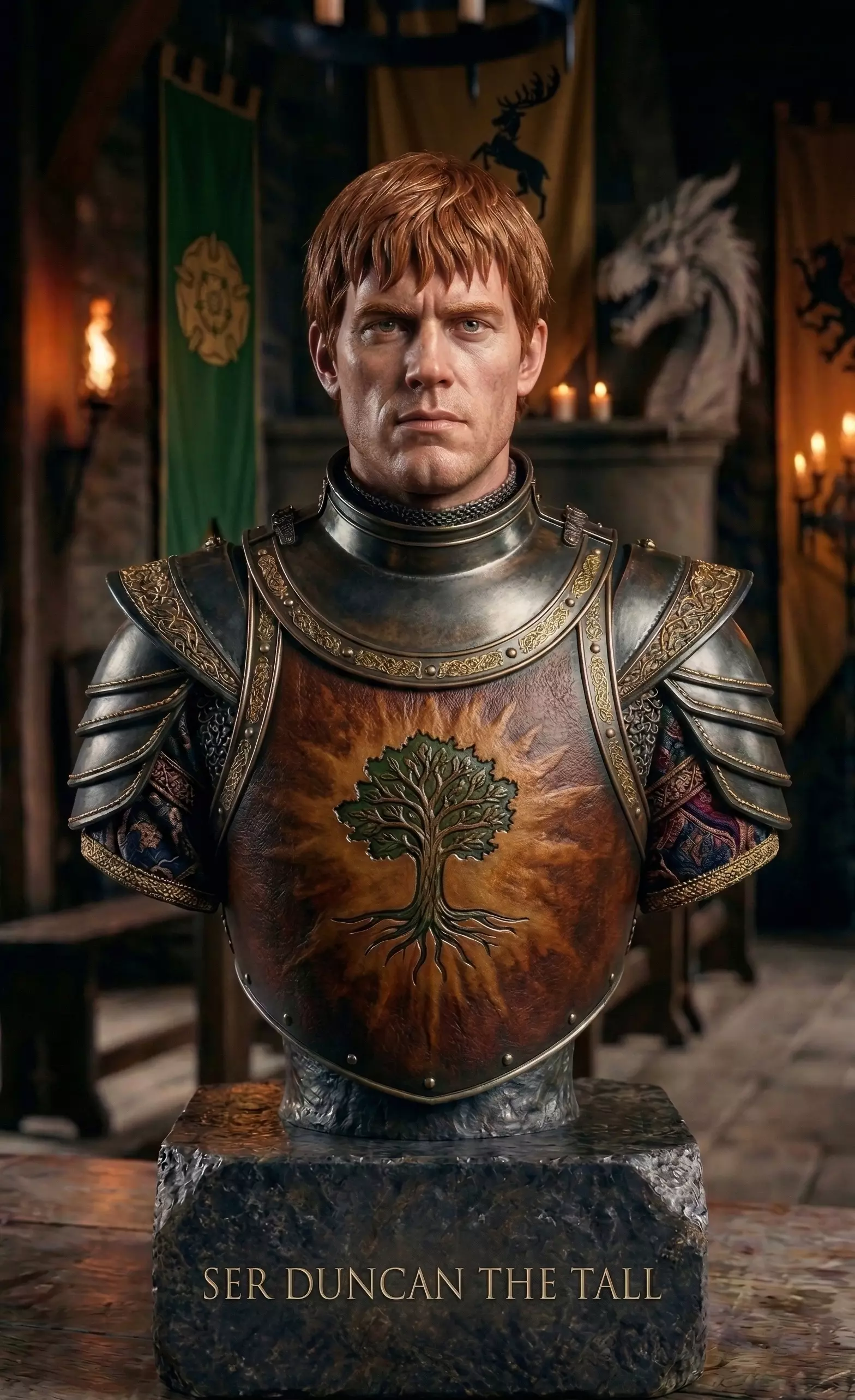 Ser Duncan the Tall Bust STL Knight of Westeros Statue High 3D print model