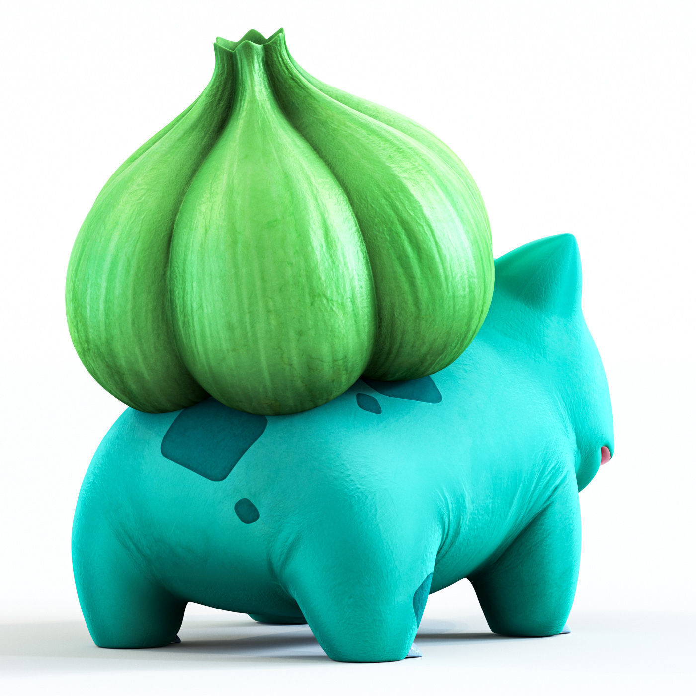Pokemon Bulbasaur Low-poly 3D model_7