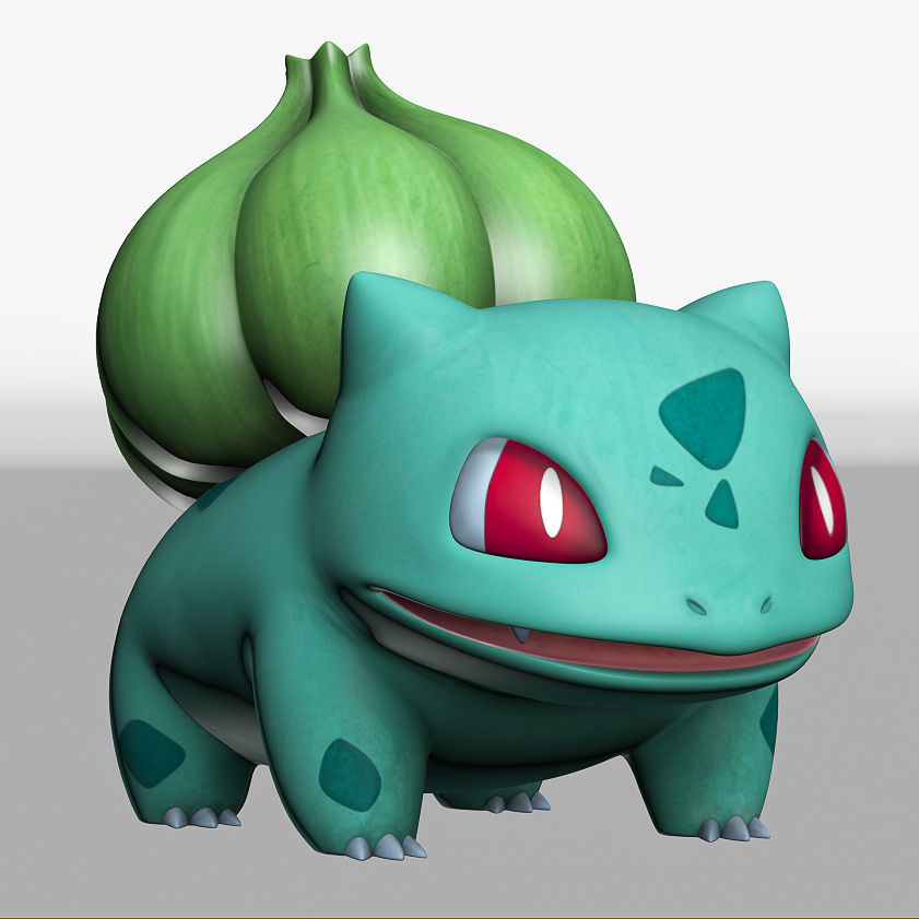 Pokemon Bulbasaur Low-poly 3D model_6