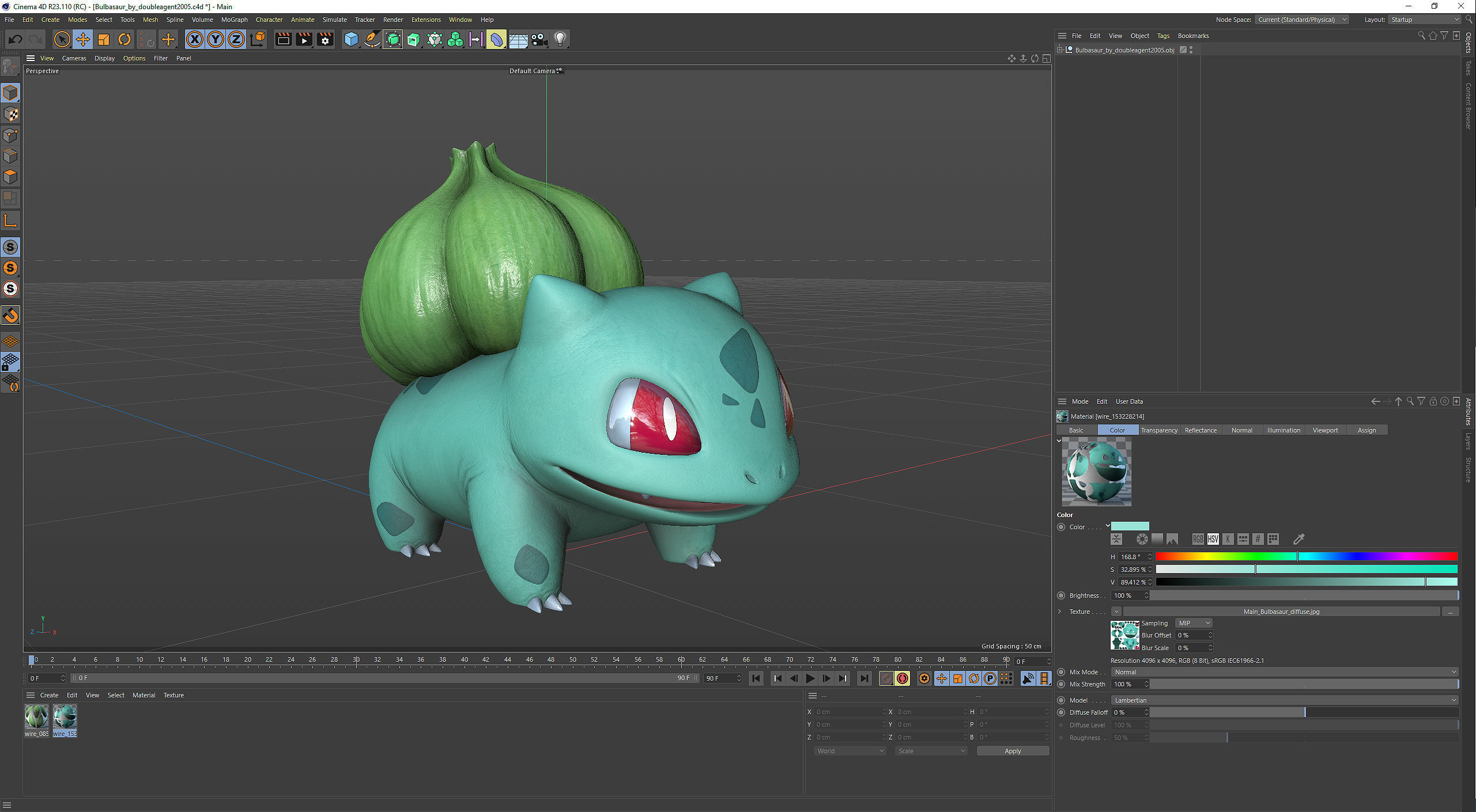Pokemon Bulbasaur Low-poly 3D model_9