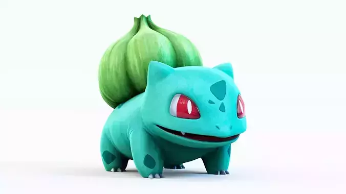 Pokemon Bulbasaur Low-poly 3D model